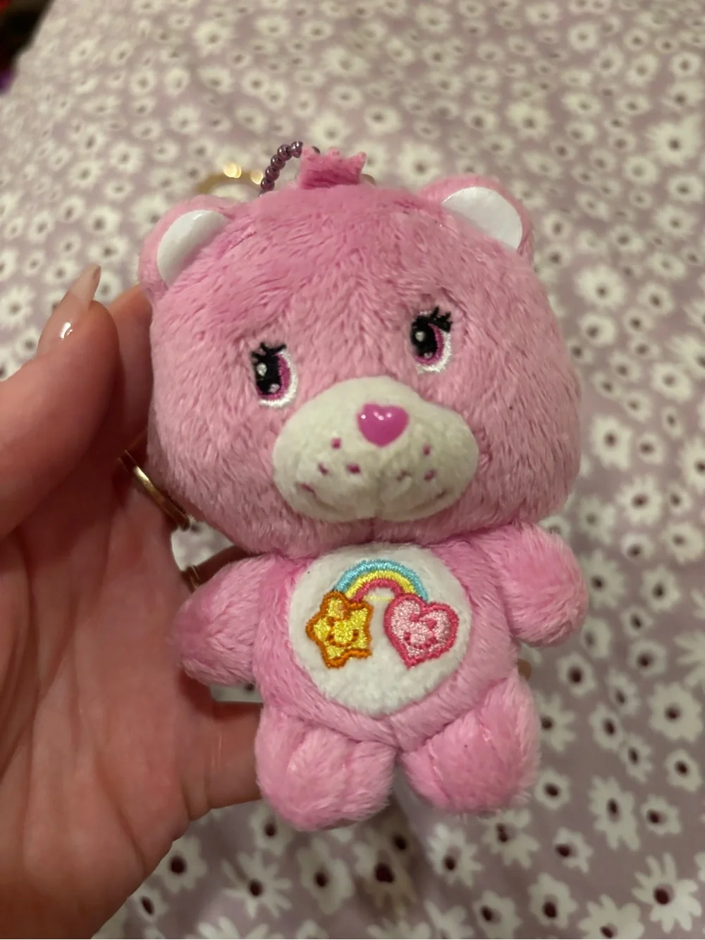 FROM JAPAN Vintage Care Bears Best Friend Bear plush keychain coin purse 2009